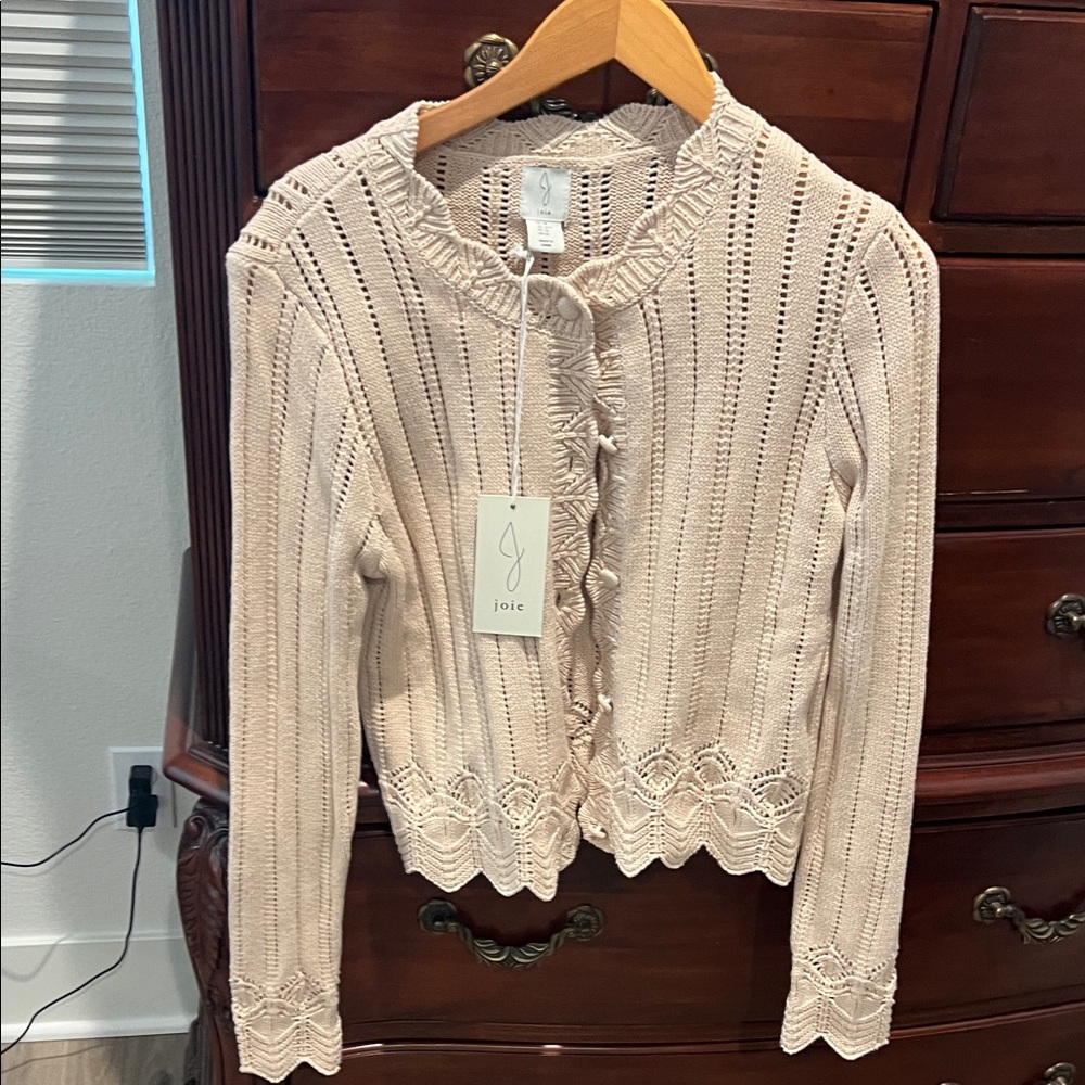 Joie Beige Knit Cardigan